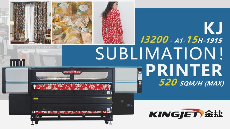 High Performance 1800mm/1900mm Automatic Kingjet Digital Printing Sublimation Paper Roll UV Textile Printer