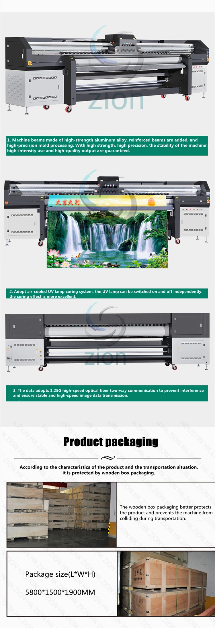 High Speed Wide Format UV Roll to Roll Soft Film Reflective Film Fabric Printing Machine 3.2m 10FT Curtain Wallpaper UV Printer for Flex Banner Canvas