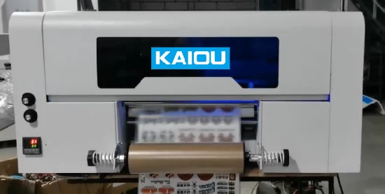 Kaiou nuevo modelo A3 rollo a rollo impresora UV Dtf con 3 pegatinas XP600