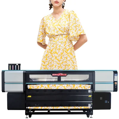 Impresora textil UV de rollo de papel de sublimación de impresión digital Kingjet automática de alto rendimiento de 1800 mm/1900 mm