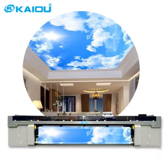 Kaiou 5000UR Nuevo diseño 130 m2/H 5m Impresora rollo a rollo LED UV de gran formato para pancartas publicitarias