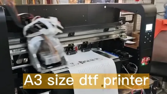 Camisetas de precio barato, etiqueta personalizada, 4 cabezales de impresión, circulación de tinta blanca, impresión Dtf