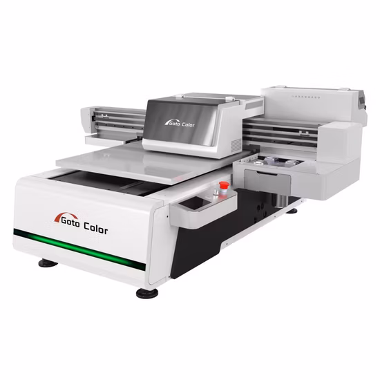 Impresora UV de cama plana UV 6090, pequeña impresora de botellas de vidrio